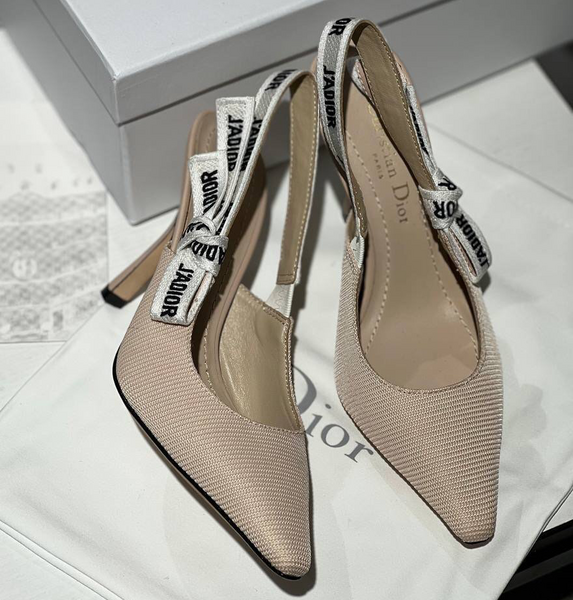 Туфли Christian Dior женский ткань светло-бежевый 79791