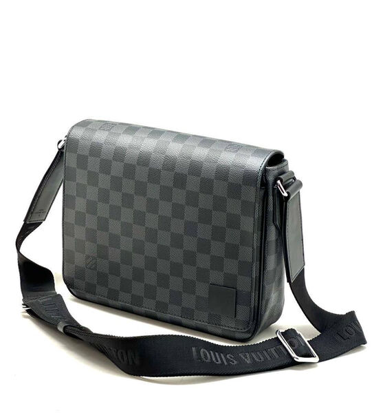 Мужская сумка мессенджер Louis Vuitton мужской кожа графитовый 129943-3