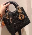 Сумка Dior Lady женский кожа черный 74352-1