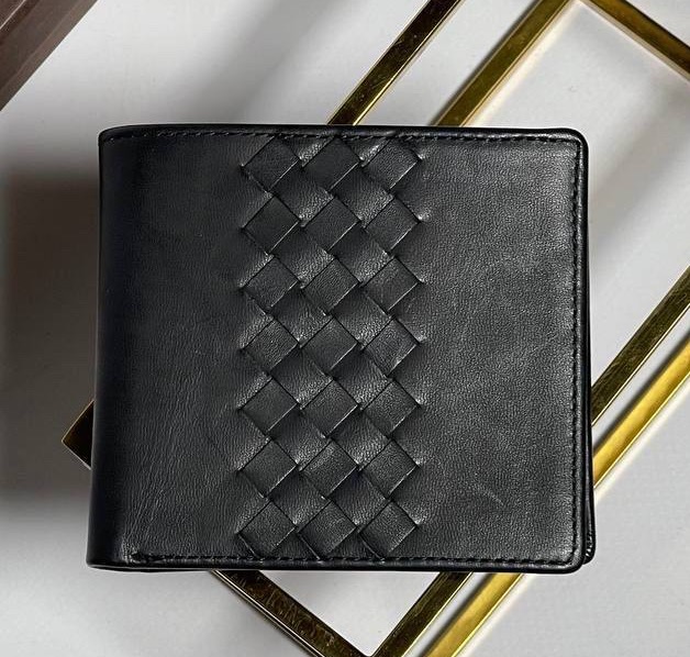 Мужской портмоне Bottega Veneta мужской кожа черный 152785