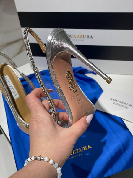 Босоножки Aquazzura женский графитовый 11689-7
