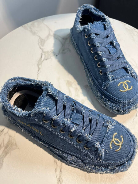 Кеды Chanel женский джинса синий 185505-5