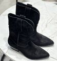 Сапоги Golden Goose женский замша черный 167231-1