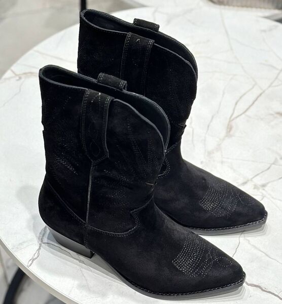 Сапоги Golden Goose женский замша черный 167231
