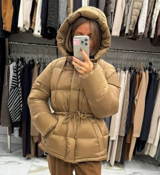 Пуховик Max Mara женский бежевый 167474