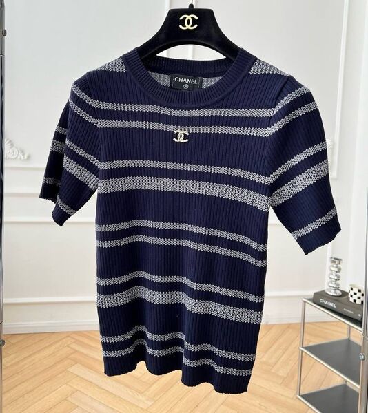 Футболка Chanel женский синий 183200