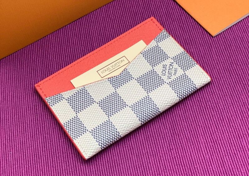 Визитница Louis Vuitton женский канва розовый 16007