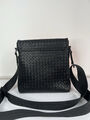 Мужская сумка мессенджер Bottega Veneta мужской кожа черный 149911-4