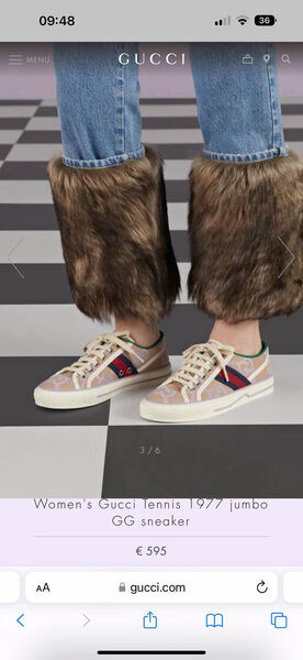 Кеды Gucci женский текстиль фиолетовый 109714-5