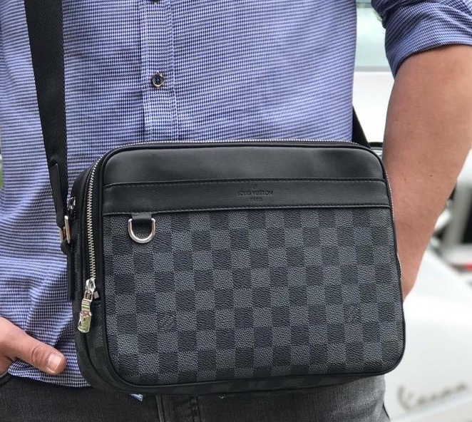Мужская сумка мессенджер Louis Vuitton мужской канва графитовый 42805