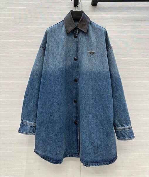 Рубашка Prada женский джинса синий 199160