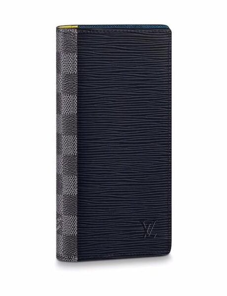 Бумажник Louis Vuitton Brazza мужской кожа черный 15532-6