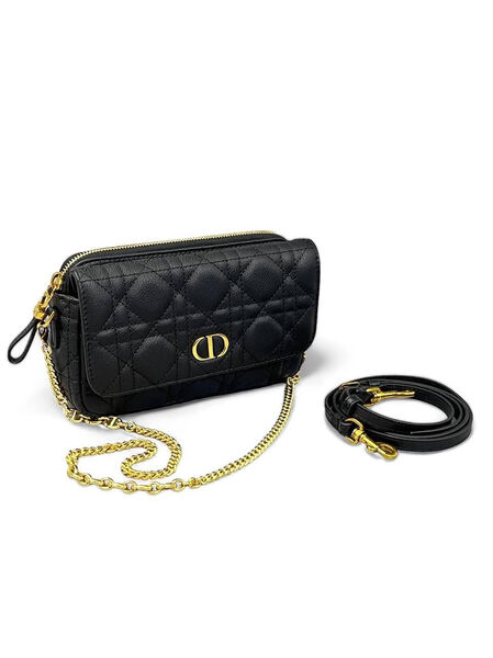 Сумка Christian Dior Caro женский кожа черный 119547-2