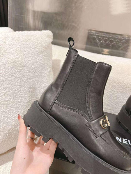 Ботинки Chanel женский кожа черный 164797-4