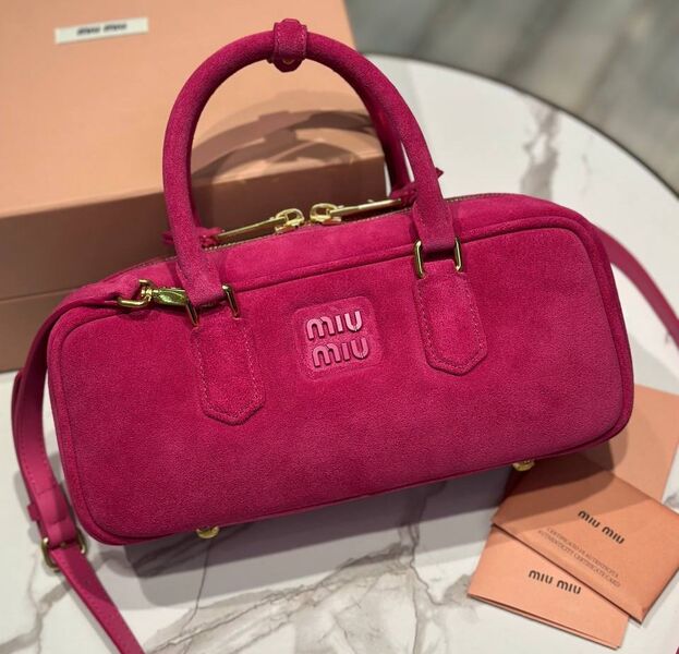 Сумка Miu Miu женский замша бордовый 192646
