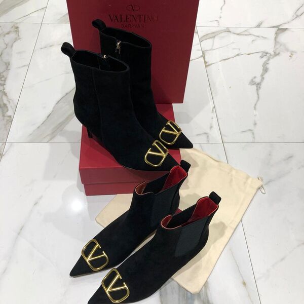 Ботильоны Valentino женский замша черный 13349-4