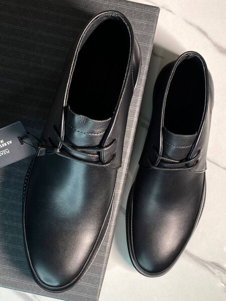 Мужские ботинки Zegna мужской кожа черный 168180-5