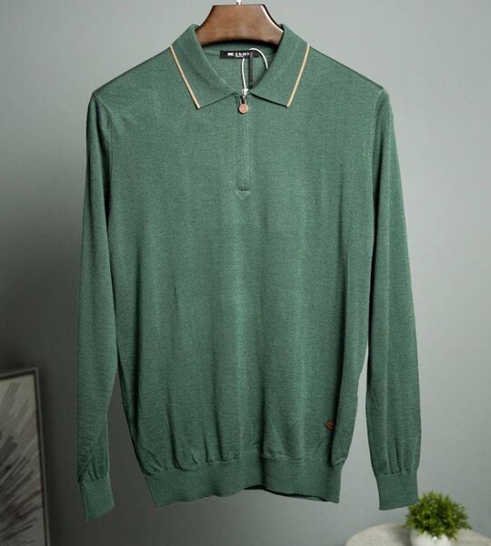 Мужское поло Kiton мужской болотный 157656
