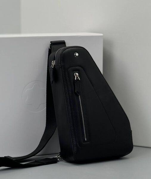 Мужская сумка слинг Montblanc мужской кожа черный 200798-2