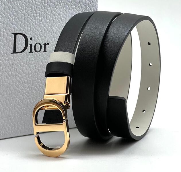 Женский ремень Christian Dior женский кожа черный 21192