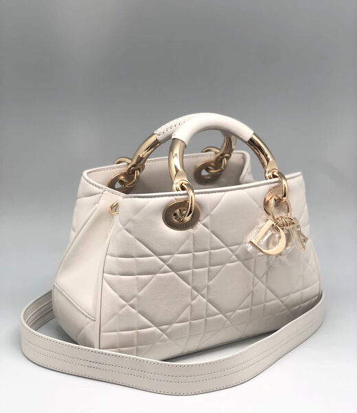Сумка Christian Dior Lady женский кожа белый 102711-2