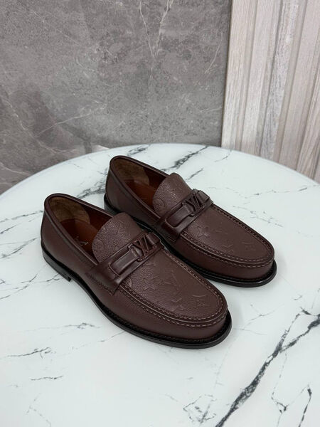 Мужские лоферы Louis Vuitton мужской кожа 185753-2
