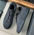 Мужские кеды Zegna мужской замша графитовый 170271-1