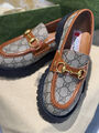 Лоферы Gucci женский текстиль графитовый 104897-5