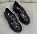 Лоферы Prada женский кожа бордовый 130272-1