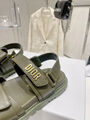 Шлепки Christian Dior женский кожа болотный 106534-2