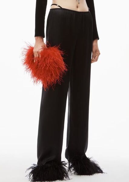 Брюки Alexander Wang женский шелк черный 101256