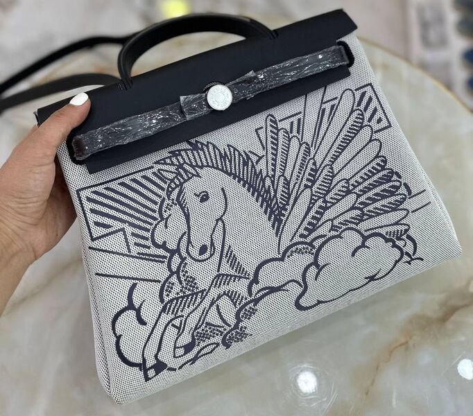 Сумка Hermèsherbag Zip женский кожа черный 123156