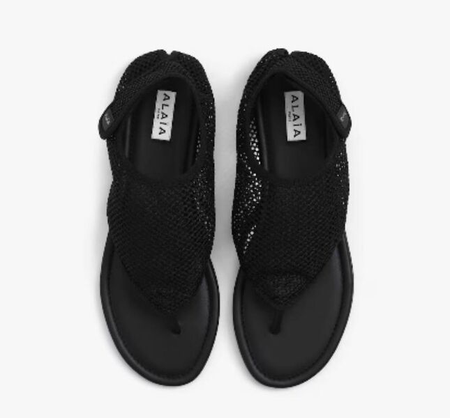 Сандалии Alaïa женский сетка черный 192699