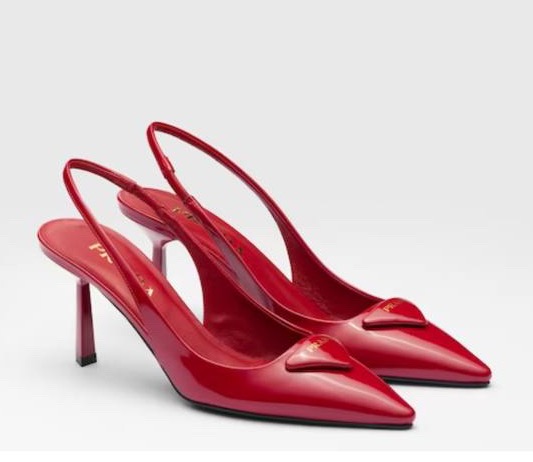 Туфли Prada женский кожа бордовый 137030
