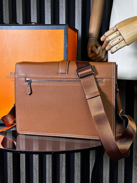 Мужская сумка мессенджер Hermès мужской кожа 134995-7