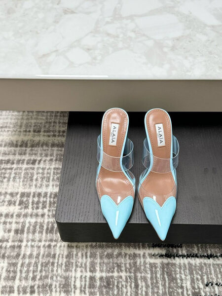 Туфли Alaïa женский кожа бирюзовый 150369-2