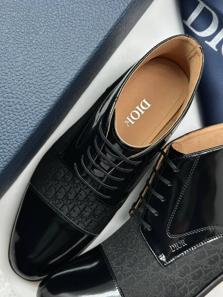 Мужские ботинки Christian Dior мужской кожа черный 170835-4