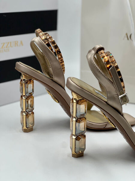 Босоножки Aquazzura женский кожа бежевый 105447-2