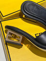 Шлепки Fendi женский кожа черный 118689-2