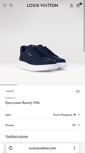 Мужские кеды Louis Vuitton мужской кожа синий 172788-6