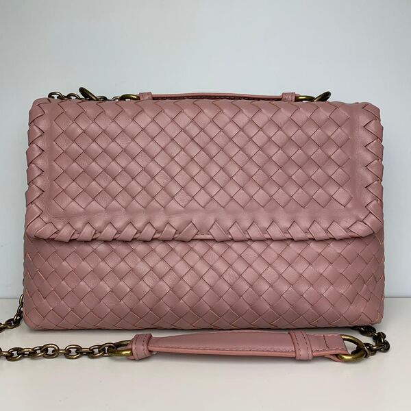Сумка Bottega Veneta женский кожа розовый 72436