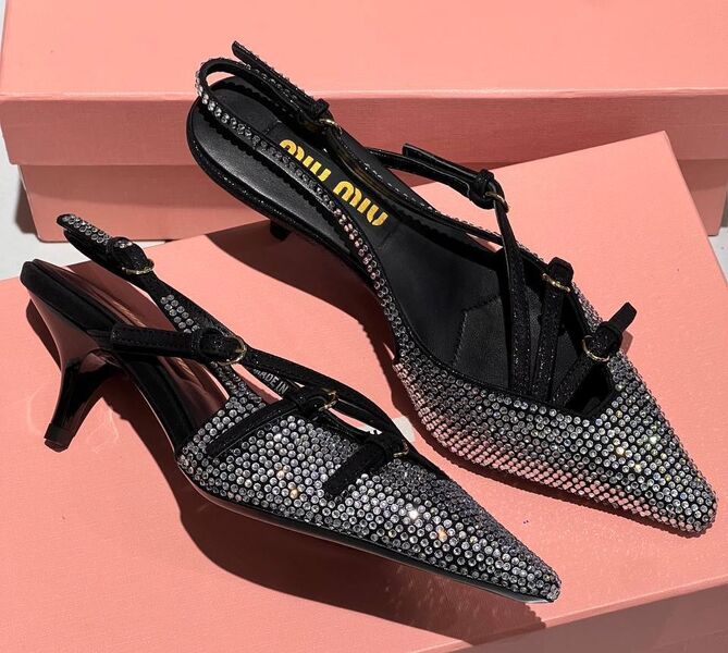 Туфли Miu Miu женский кожа графитовый 138694