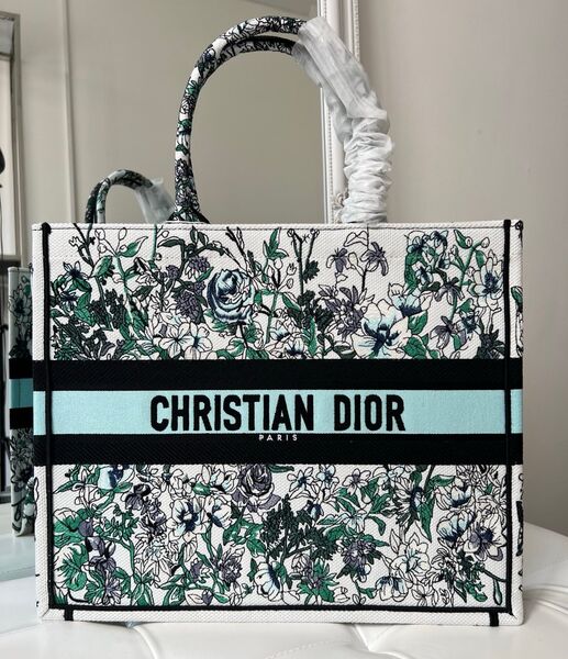 Сумка Christian Dior Book 41 женский текстиль бирюзовый 141848