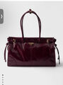 Сумка Prada женский кожа бордовый 199865-3