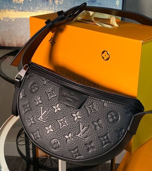 Мужская сумка мессенджер Louis Vuitton мужской кожа черный 155328