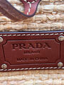 Сумка Prada женский солома бежевый 149766-6