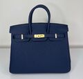 Сумка Hermès Birkin 25 женский кожа темно-синий 139369