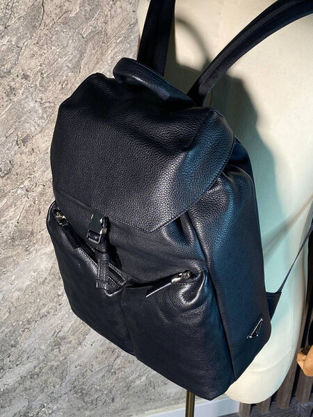 Мужской рюкзак Prada мужской кожа черный 53368-8