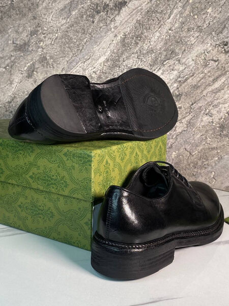 Мужские туфли Gucci мужской кожа черный 171571-5