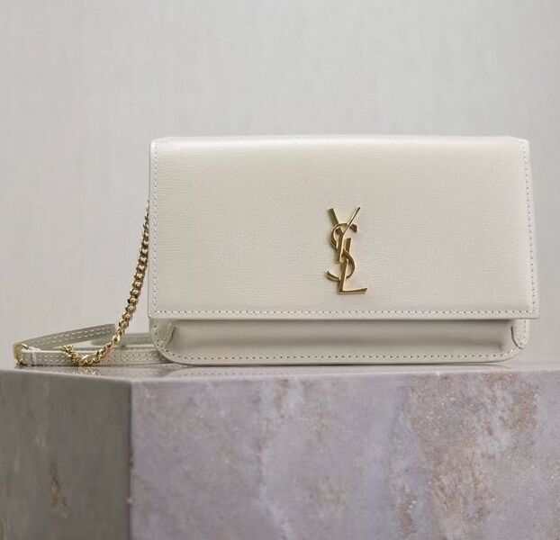Сумка Saint Laurent женский кожа белый 186467